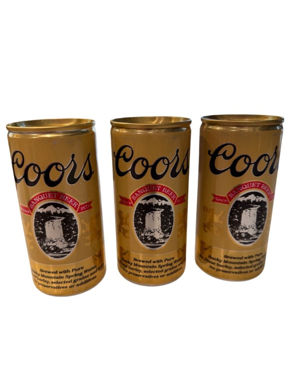 Coors Banquet Beer Collectible Advertising Bank Set Of 3 Goldtone Brewmania Vtg - Picture 6 of 10
